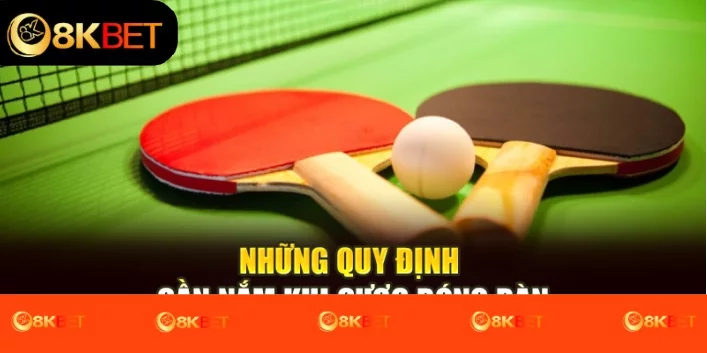 Những quy định cần nắm khi cược bóng bàn